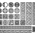new chinese style openwork window openwork window grilles pane 3d model