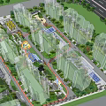 Residential Landscape Design With High Rise Buildings Greenery Pathways And Central Recreational Areas