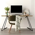 Nordic Desk Chair Desk Computer Desk Computer Chair 3d model
