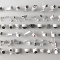 Security surveillance camera combination monitoring combination 3d model