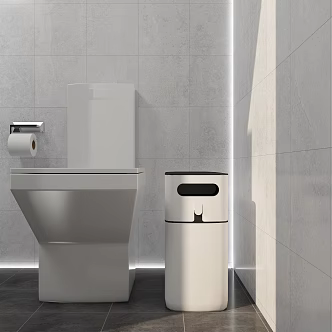 Modern trash can 3d model