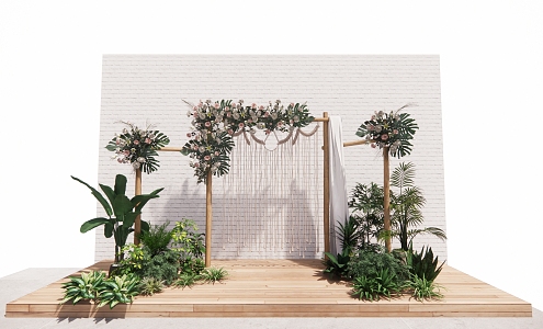 Modern Floriculture Wedding Venue Photography 3d model