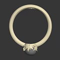 Elegant Silver Ring with Oval Lavender Gemstone and Engraved Logo on Inner Band