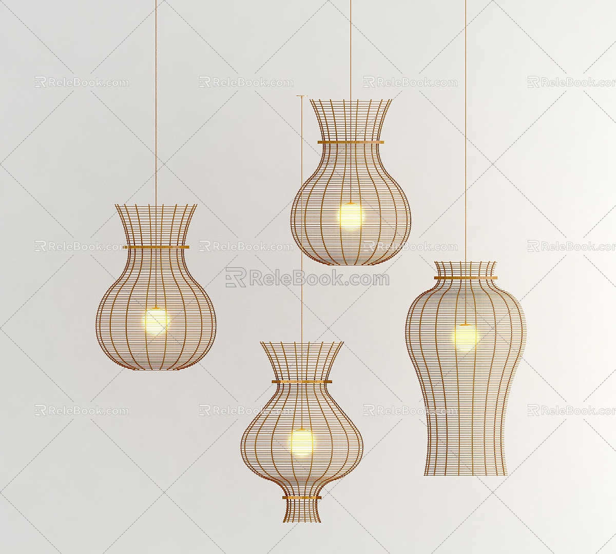 Chandelier Chinese Chandelier Vine Chandelier Bamboo Chandelier 3d model