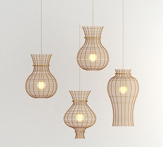 Chandelier Chinese Chandelier Vine Chandelier Bamboo Chandelier 3d model