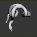 snake cobra venomous snake python reptile cold-blooded animal reptile 3d model
