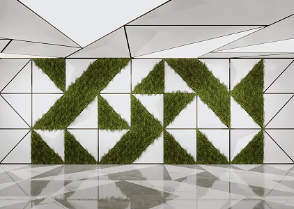 Modern Plant Wall 3d model