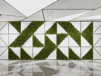 Modern Plant Wall 3d model