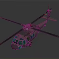 Military Utility Helicopter Featuring Detailed Rotor Blades Cockpit And Structure Design