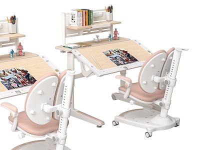 Children's table and chair combination study table model