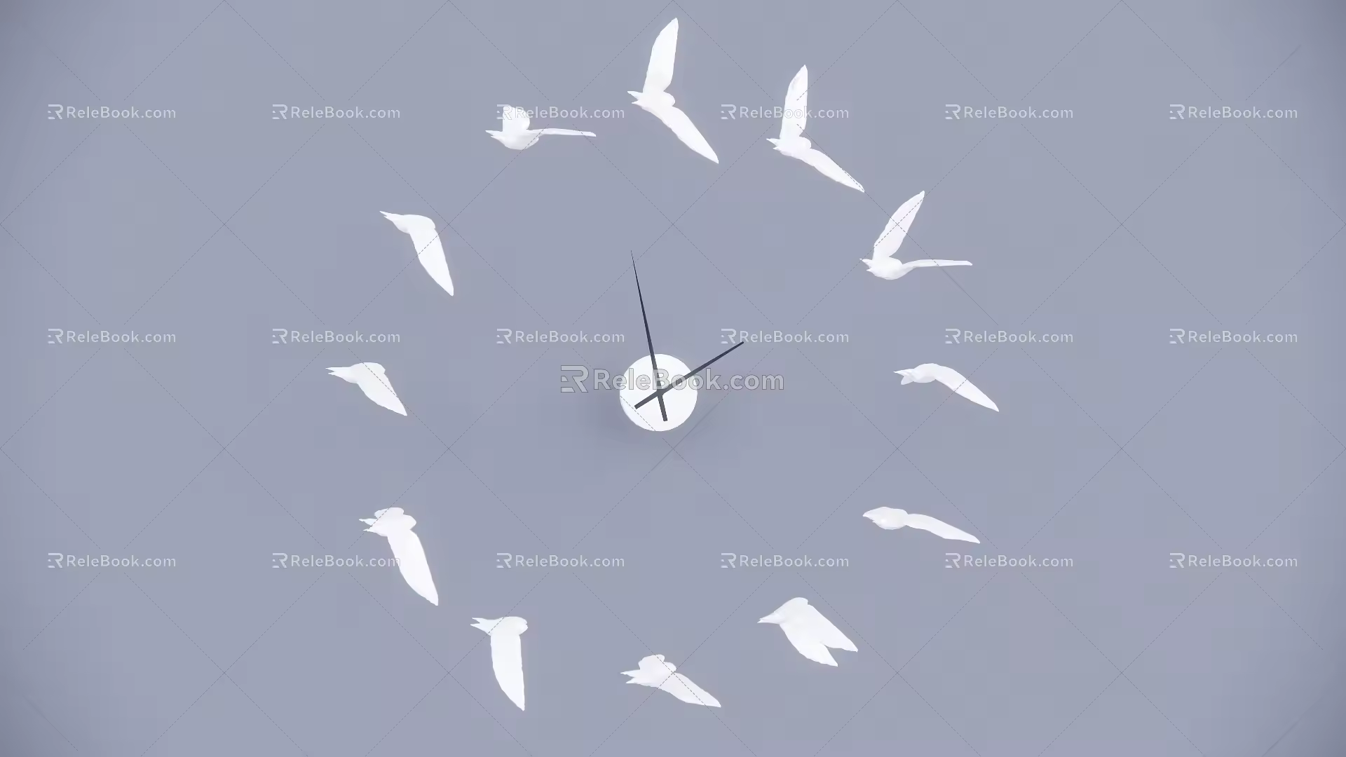 Swallow Clock 3d model