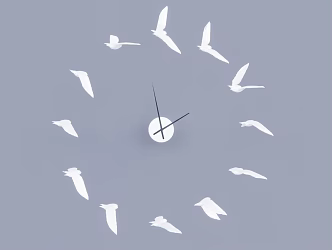 Swallow Clock 3d model
