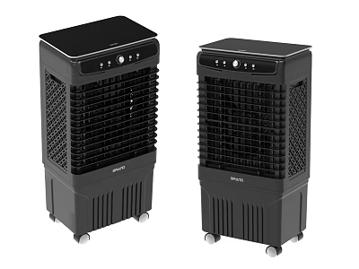 Portable Black Evaporative Air Coolers Electric Appliances With Wheels For Daily Use 3d model