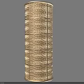 Modern Gold Decorative Column With Wavy Texture And Cross Line Patterns