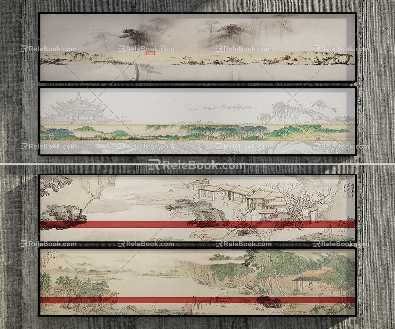 Chinese New Decorative Hanging Painting 3d model