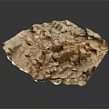 Natural Wood and Stone Decorative Material With Layered Texture And Rustic Surface 3d model