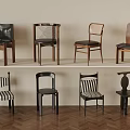 Various Stylish Chairs With Different Designs Displayed On Shelves And Wooden Floor