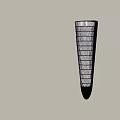 Unique Shaped Wall Lamp with Conical Grid Pattern Black Metal Frame and White Lampshade 3d model