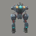 Mechanical Creature Robot Design With Horns Metal Armor And Mechanical Legs