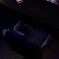 Modern Desk Setup With Laptop Tablet Sunset Light Near Blinds Displaying Design On Screen