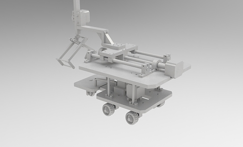 236 industrial mobile car robot trolley 3d model