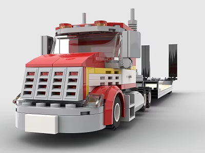 Lego toy building blocks truck transport truck wagon 3d model