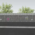 Beautiful Vertical Garden Decor With Plant Wall And Stone Slab Floor Under Blue Sky