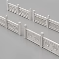 White Carved Decorative Railings With Intricate Patterns For Traditional Architecture