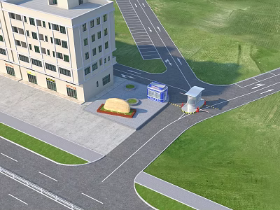 Modern Entrance Luzhutian Village Standard 3d model