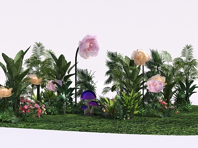 Flower art beautiful Chen flowers 3d model