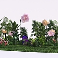 Flower art beautiful Chen flowers 3d model