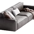 Modern double sofa multiplayer sofa combination 3d model