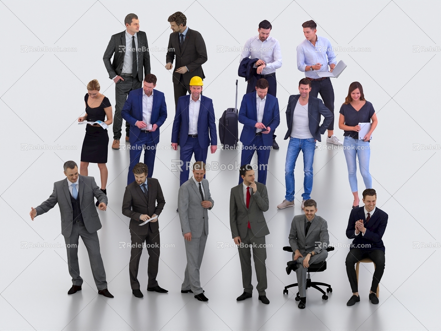 Many men suit men business people workplace women workplace men sitting people model