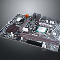 integrated circuit board circuit board integrated circuit integrated circuit integrated block electronic board electronic component electronic part chip 3d model