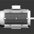 Industrial Electric Motor With Silver Metal Housing And Rotating Shaft Structure Design