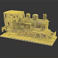 Vintage Steam Train Model With Old Fashioned Locomotive Design And Detailed Wheels