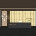 Light luxury front desk reception hall front desk 3d model
