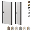 Modern Hinged Doors With Glass Panels In White Gold And Black Finishes