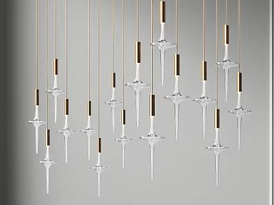 Light Luxury Chandelier 3d model