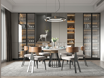 Modern Dining Table and Chair model