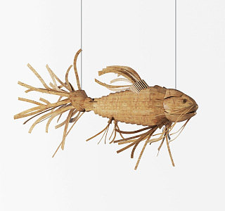 Modern Chandelier Big Fish Chandelier 3d model