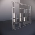 Modern Shelf Unit With Open Multi Tier Geometric Design For Storage And 3d model