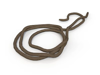 Realistic Style Rope Rope Wooden Rope Winding Rope Brown Rope Furnishings Furnishings Furnishings Crafts Decorations 3d model