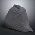 Gray Plastic Trash Bag For Household Use With Full Capacity Design