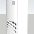 White Vertical Air Cooler Fan With Modern Grille Panel For Home Use