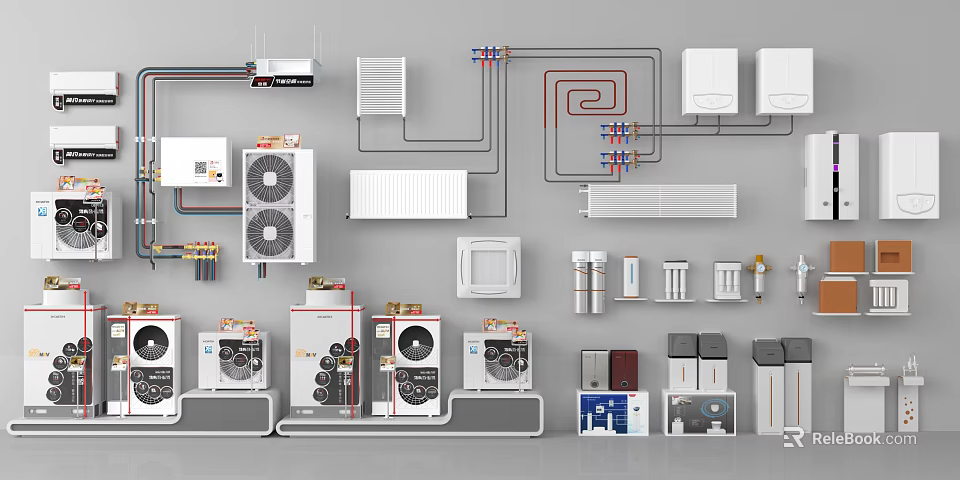 Modern Air Conditioner Fan With Efficient Cooling Quiet Operation And Home Office Use 3d model 