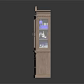 Wooden Console Sideboard Cabinet With Glass Doors Drawers And Decorative Design