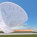Modern Outdoor Stadium With Running Track Green Field For Fitness Activities