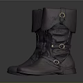 Stylish Knee High Leather Boots With Adjustable Strap Details For Daily Use
