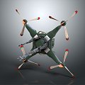 Modern UAV Unmanned Aerial Vehicle Aerial Photographing UAV Four-wing UAV Photographing UAV 3d model